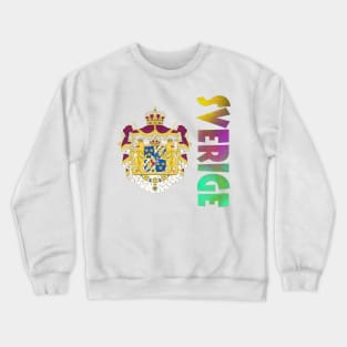 Sweden (Sverige in Swedish) Coat of Arms Design Crewneck Sweatshirt